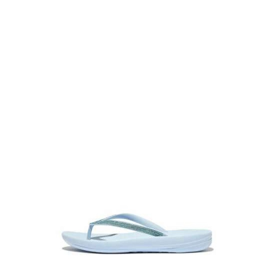 Sandals * | Fitflop Blue Iqushion Sparkle Flip Flops