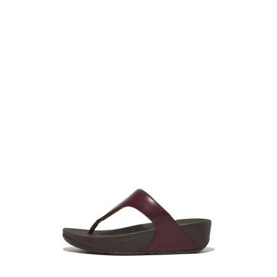 Sandals * | Fitflop Brown Lulu Leather Toe Post Sandals