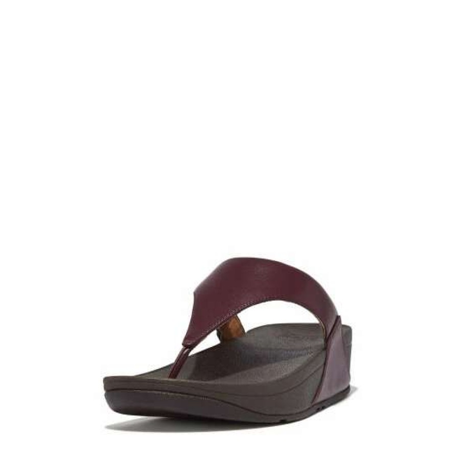 Sandals * | Fitflop Brown Lulu Leather Toe Post Sandals