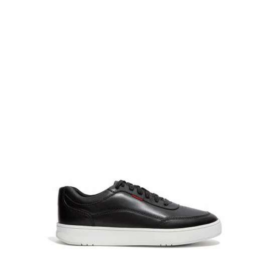 Trainers * | Fitflop Black Men'S Rally X Leather Trainers