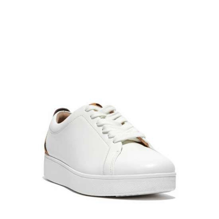 Trainers * | Fitflop Rally White Leather Trainers