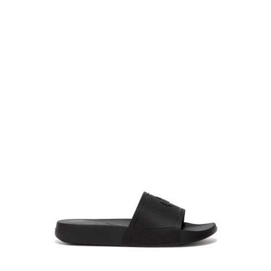 Sandals * | Fitflop Black Iqushion Pool Sliders