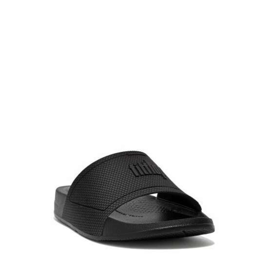 Sandals * | Fitflop Black Iqushion Pool Sliders