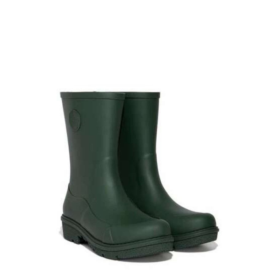 Boots * | Fitflop Green Wonderwelly Short Wellington Boots