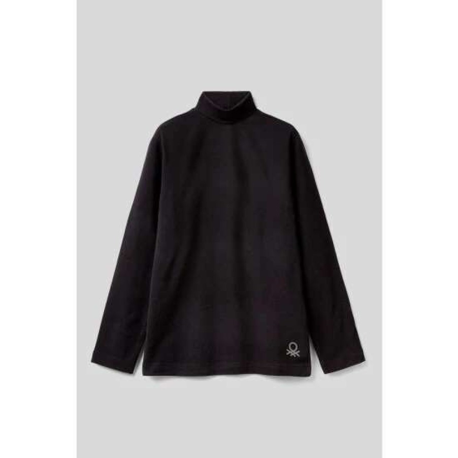 Jumpers * | Benetton Long Sleeve Turtle Neck Jumper