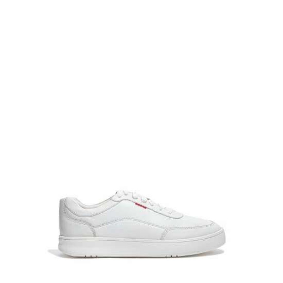 Trainers * | Fitflop White Men'S Rally X Leather Trainers