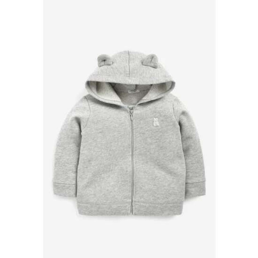 Hoodies * | Benetton Zip Through Ears Hoodie