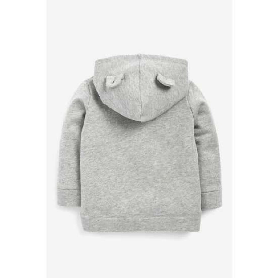 Hoodies * | Benetton Zip Through Ears Hoodie