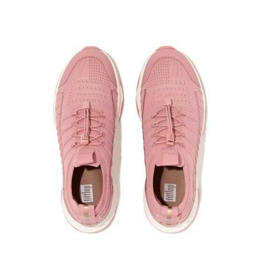 Trainers * | Fitflop Pink Vitamin Metal Pop Knit Sports Trainers