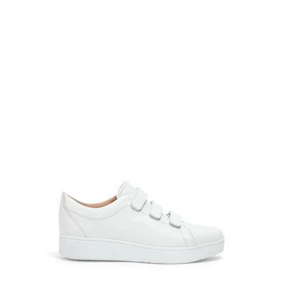 Shoes * | Fitflop White Rally Strap Leather Shoes