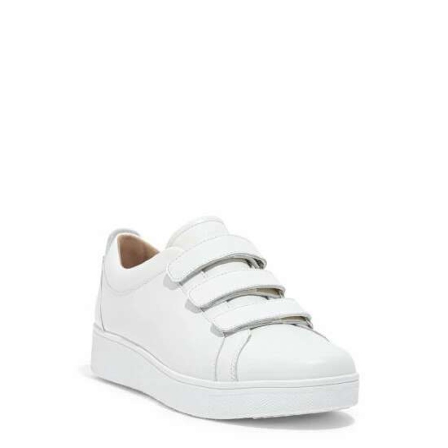 Shoes * | Fitflop White Rally Strap Leather Shoes