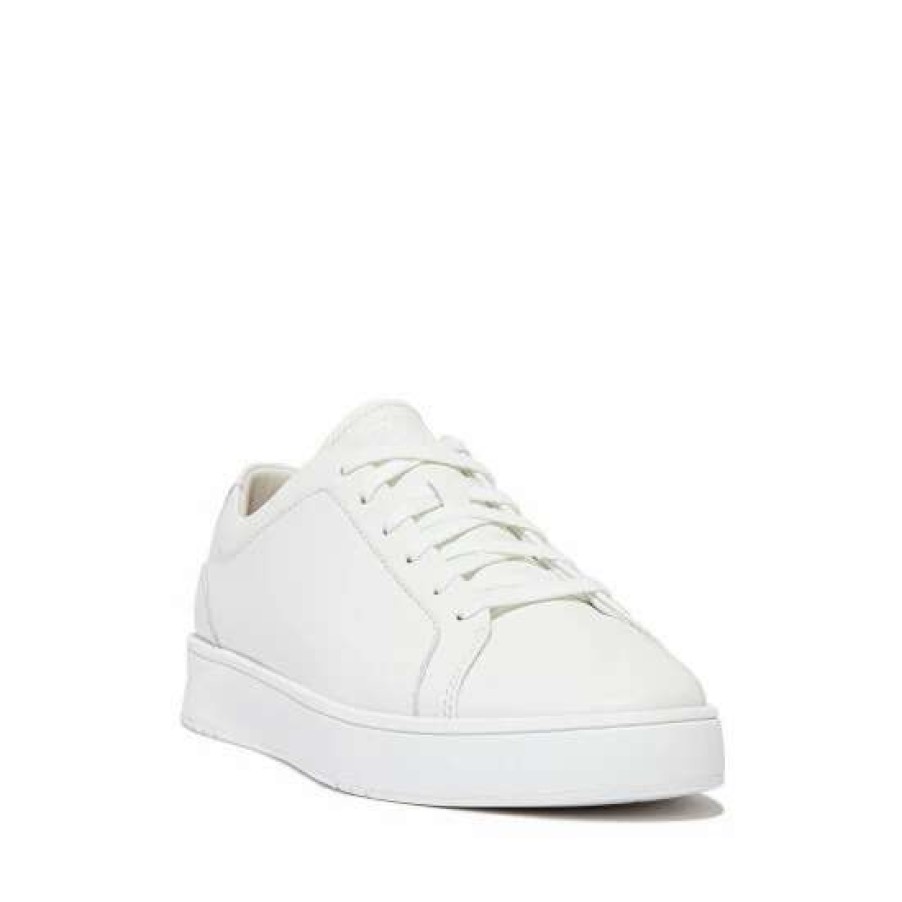 Trainers * | Fitflop Mens Rally Ii White Leather Trainers