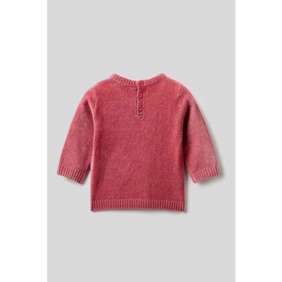 Jumpers * | Benetton Pink Star Jumper