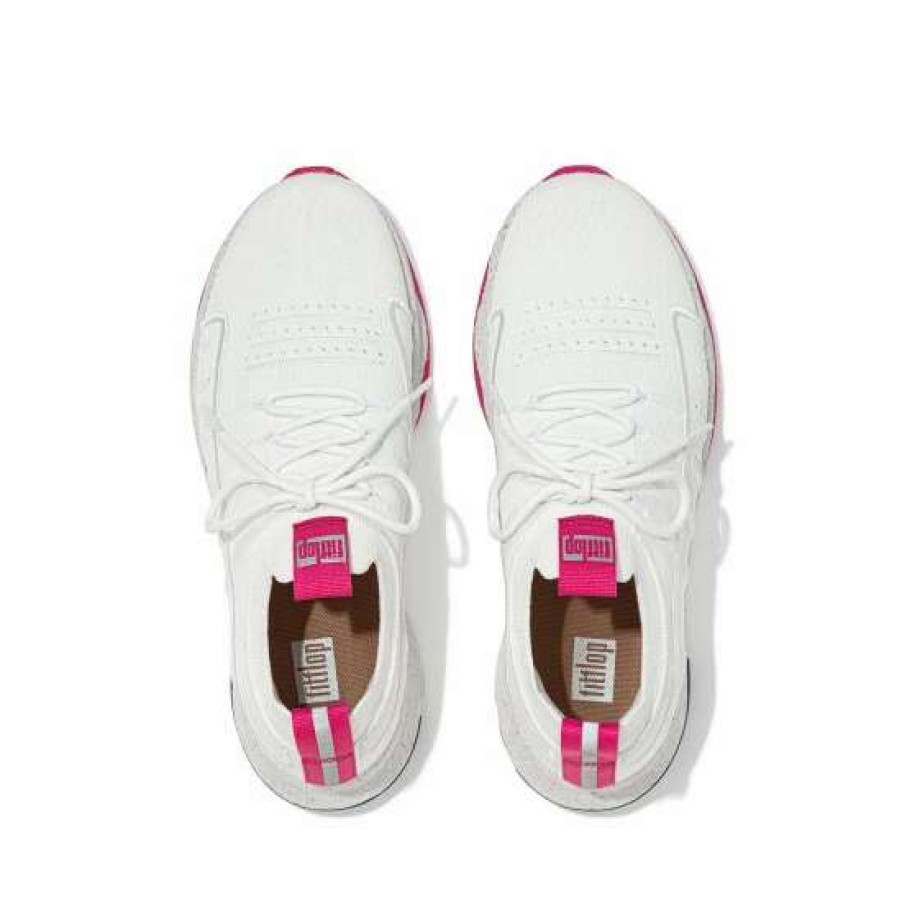 Trainers * | Fitflop White Vitamin Knit Sports Trainers