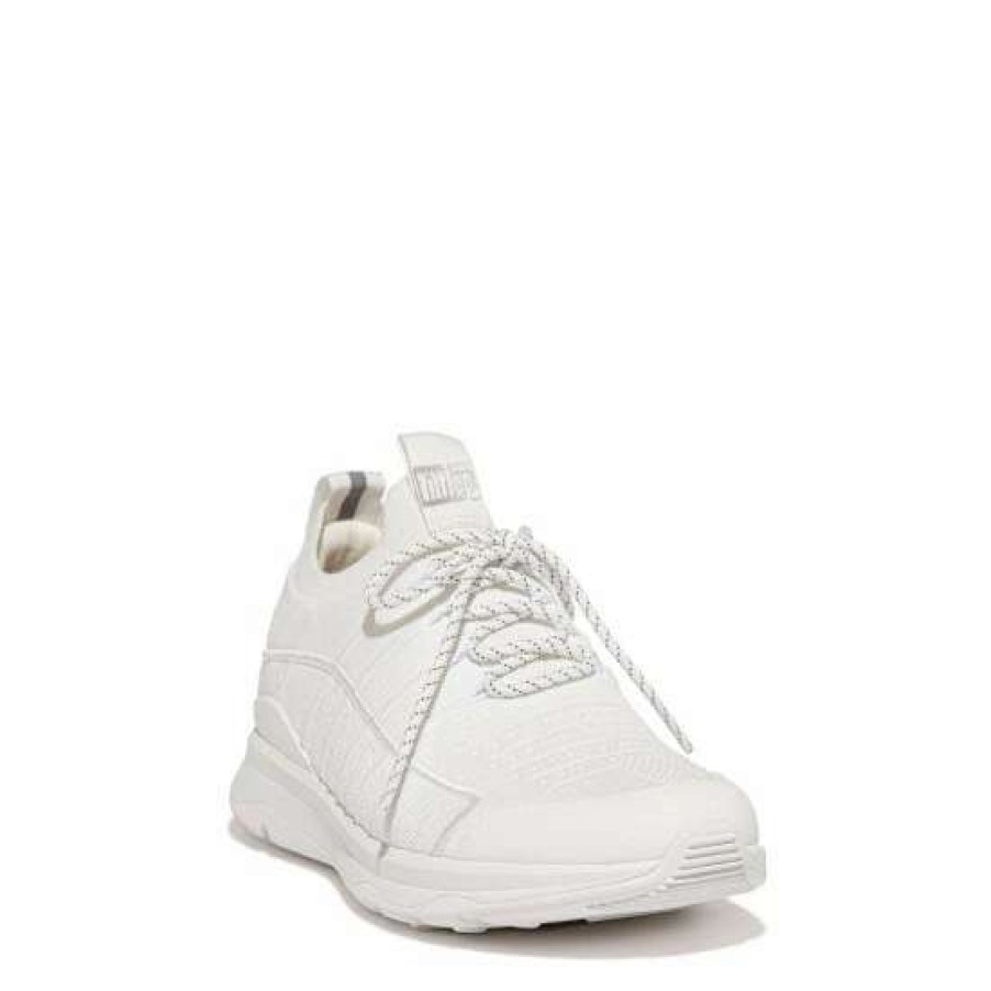 Trainers * | Fitflop White Womens Vitamin Knit Sports Trainers