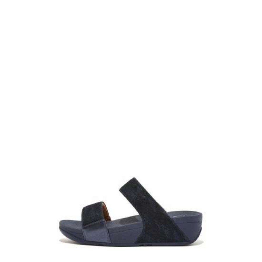 Sandals * | Fitflop Blue Lulu Glitz Slides