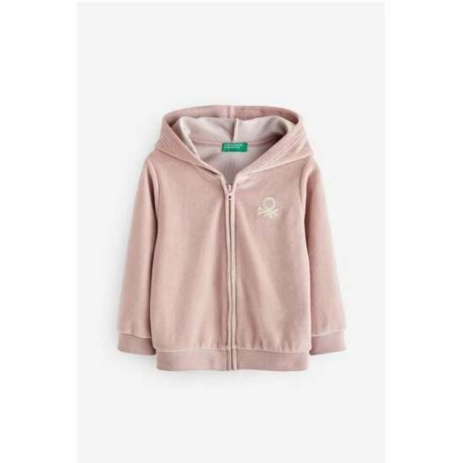 Hoodies * | Benetton Zip Through Hoodie