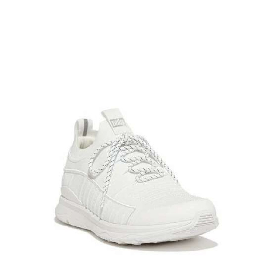 Trainers * | Fitflop White Mens Vitamin Knit Sports Trainers