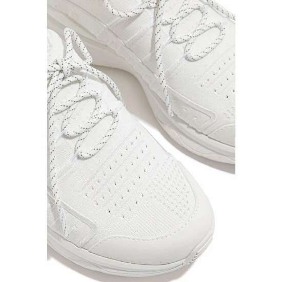 Trainers * | Fitflop White Mens Vitamin Knit Sports Trainers