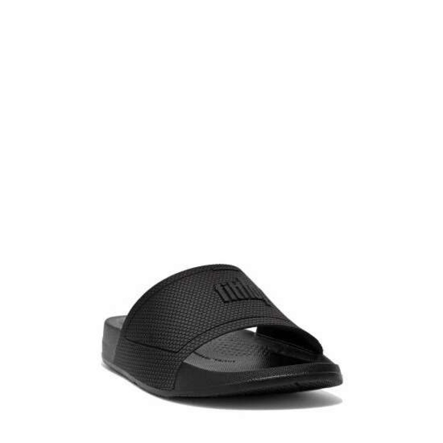 Sandals * | Fitflop Black Iqushion Pool Sliders