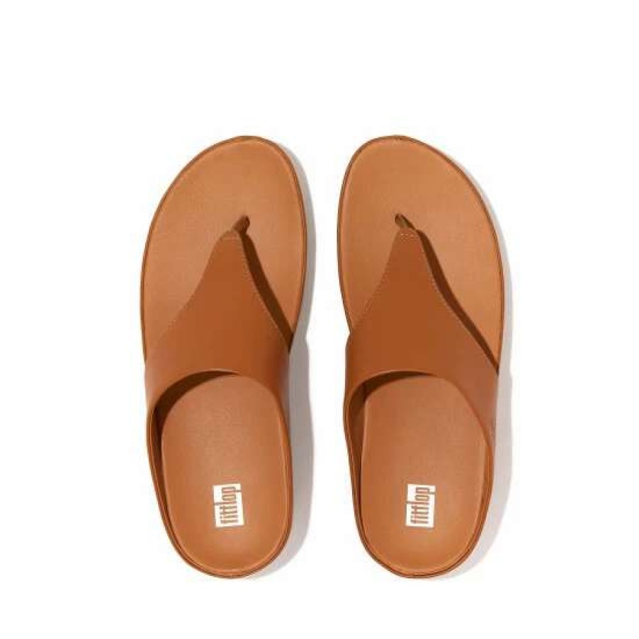 Sandals * | Fitflop Natural Shuv Leather Toe-Post Sandals