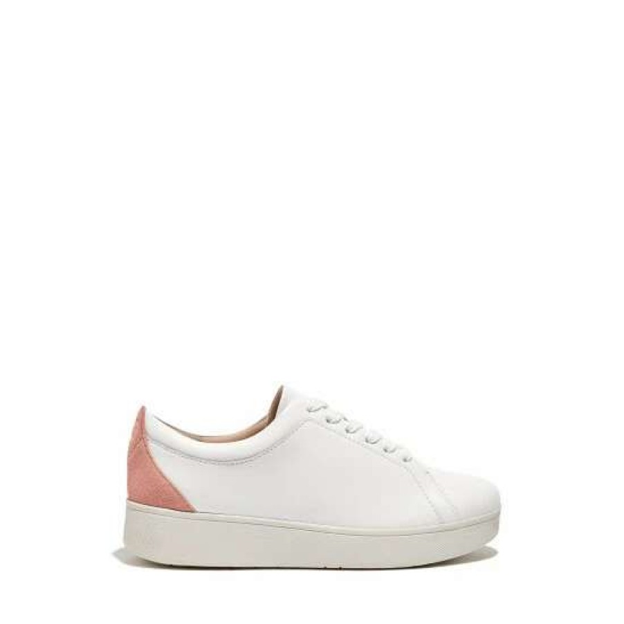 Trainers * | Fitflop White Rally Leather Trainers