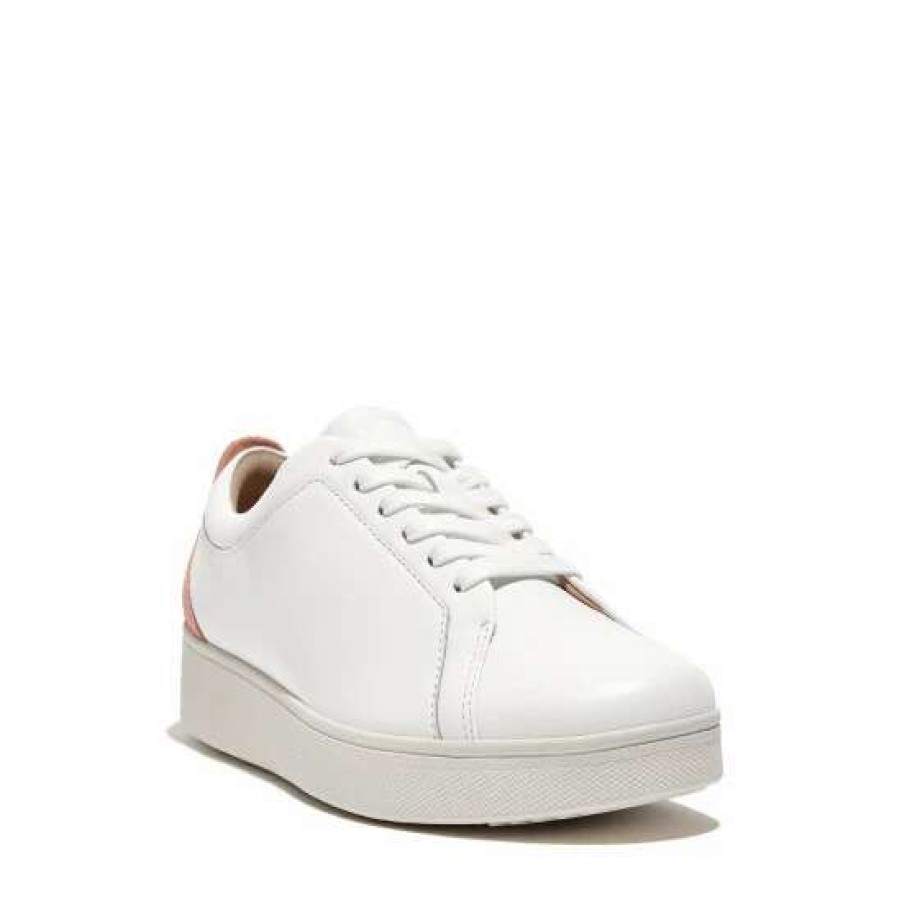 Trainers * | Fitflop White Rally Leather Trainers