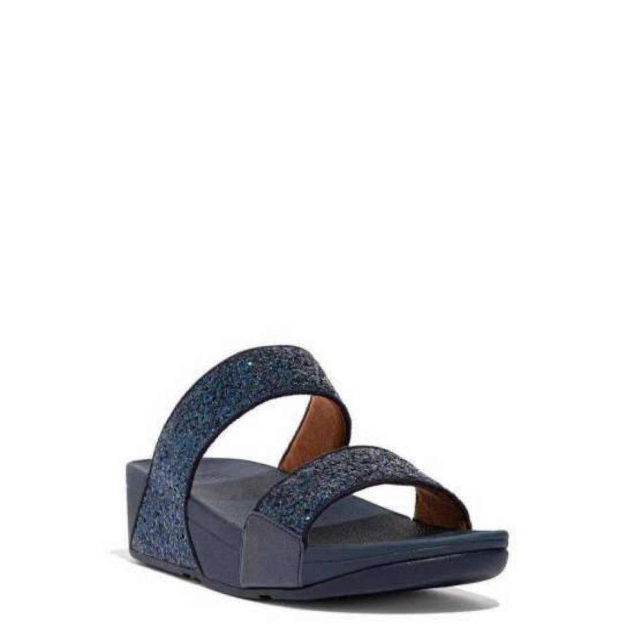 Sandals * | Fitflop Blue Lulu Glitter Slides