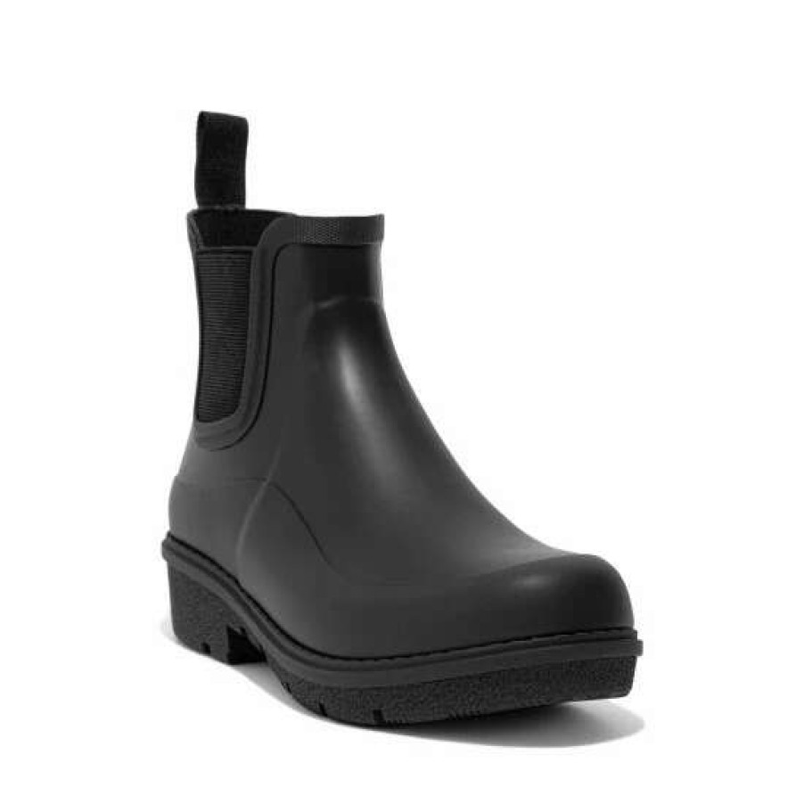 Boots * | Fitflop Black Wonderwelly Chelsea Boots