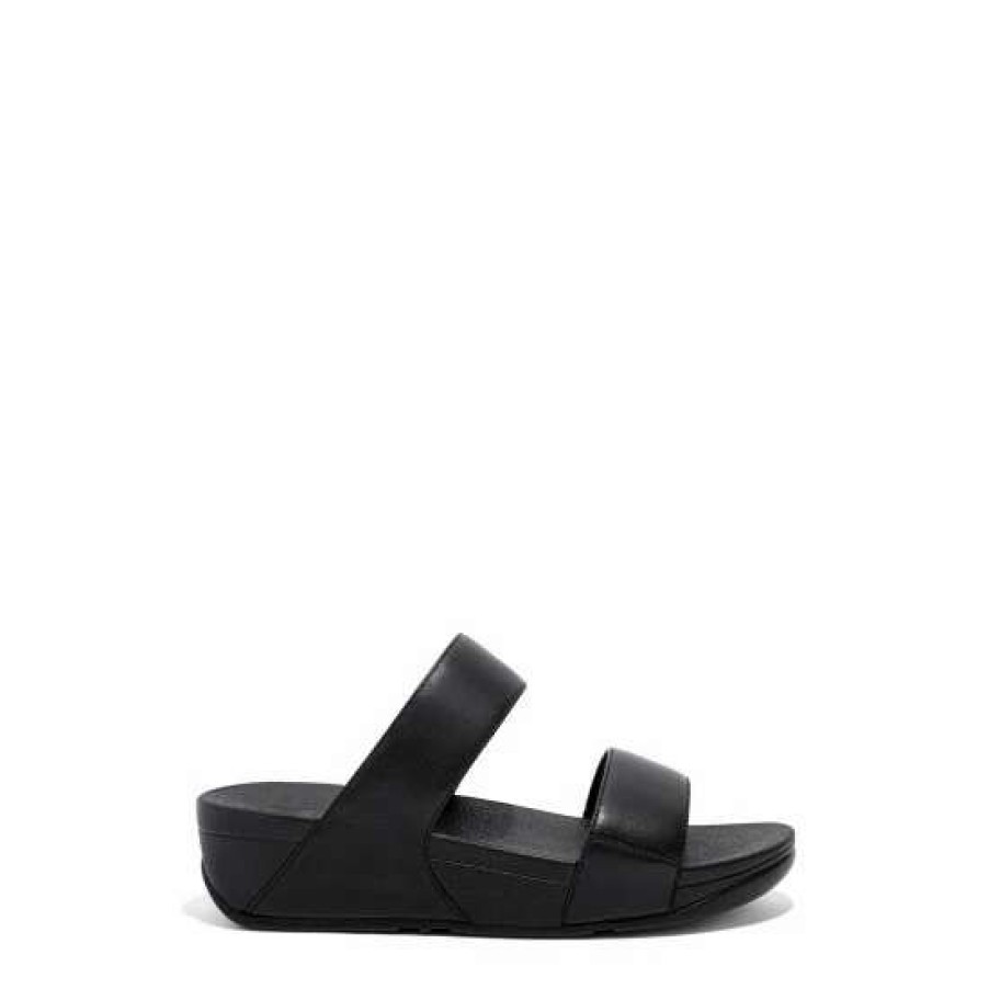 Sandals * | Fitflop Lulu Leather Black Slides