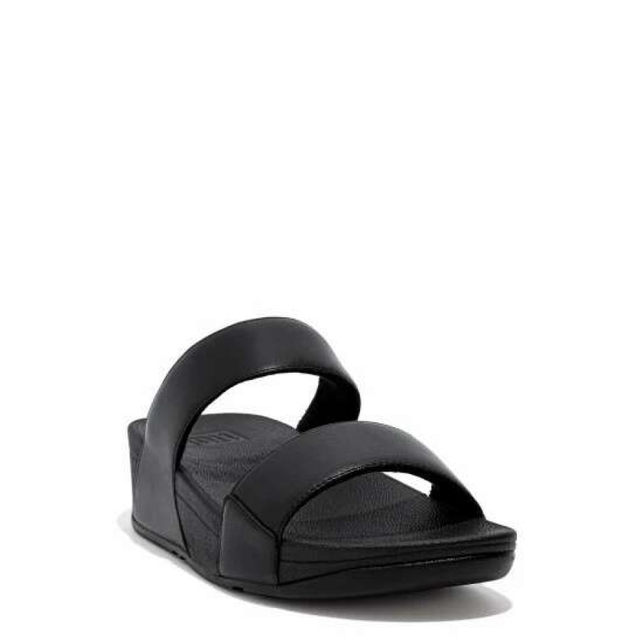 Sandals * | Fitflop Lulu Leather Black Slides