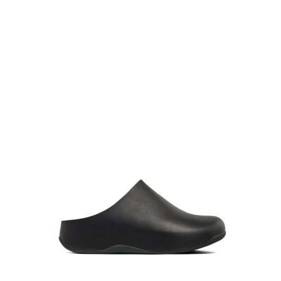 Shoes * | Fitflop Black Shuv Leather Clogs