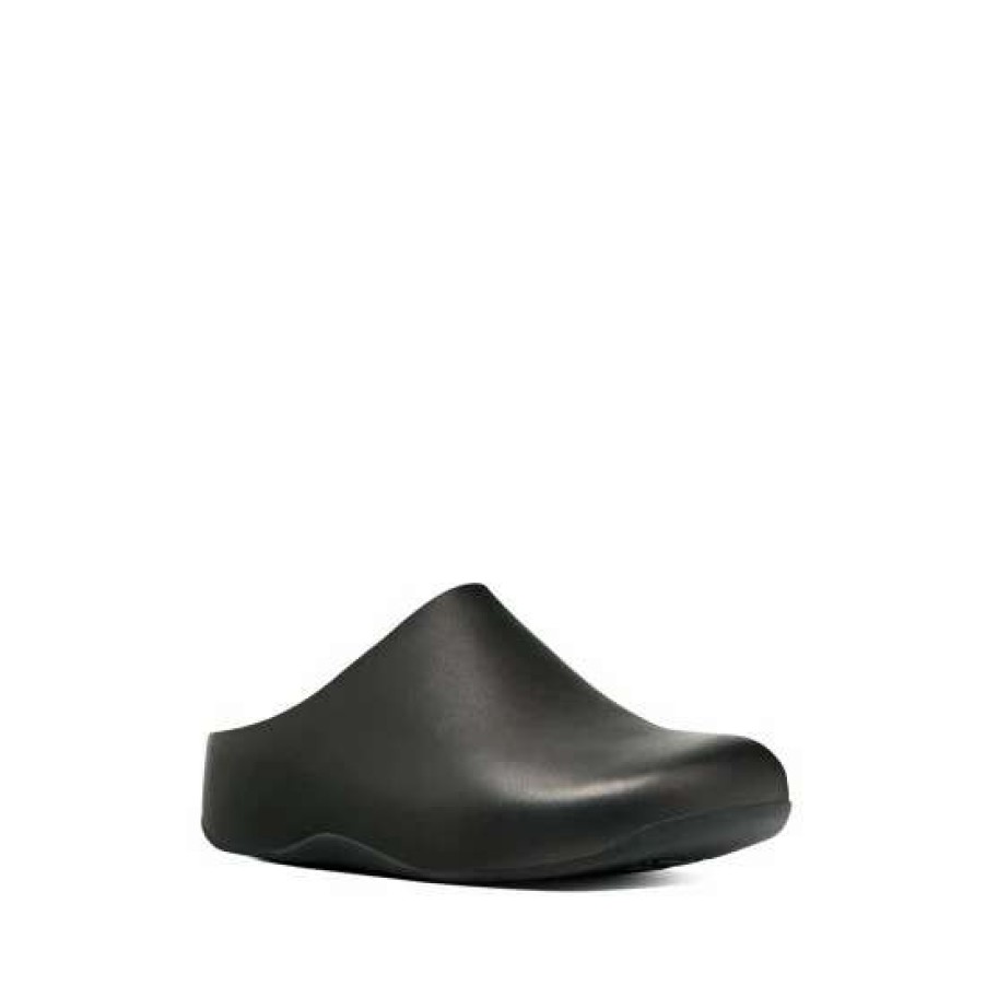 Shoes * | Fitflop Black Shuv Leather Clogs