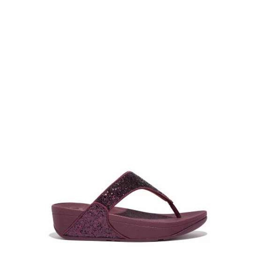 Sandals * | Fitflop Purple Lulu Glitter Toe-Post Sandals