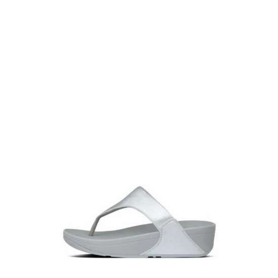 Sandals * | Fitflop Silver Lulu Metallic Toe-Post Sandals