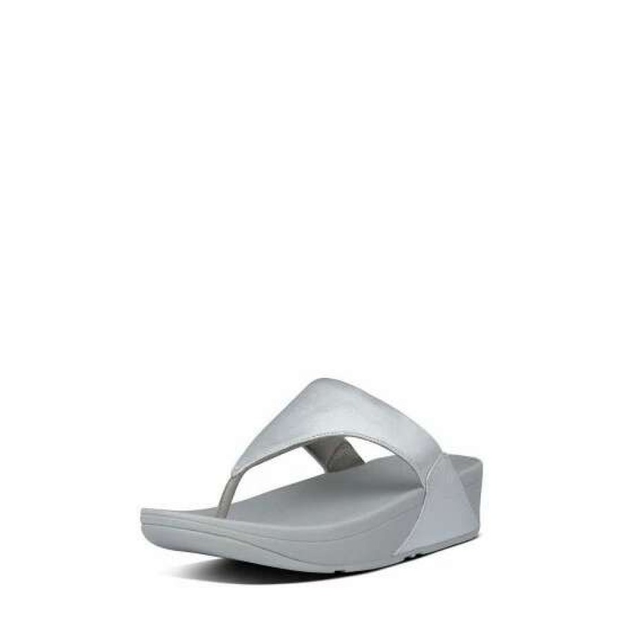 Sandals * | Fitflop Silver Lulu Metallic Toe-Post Sandals