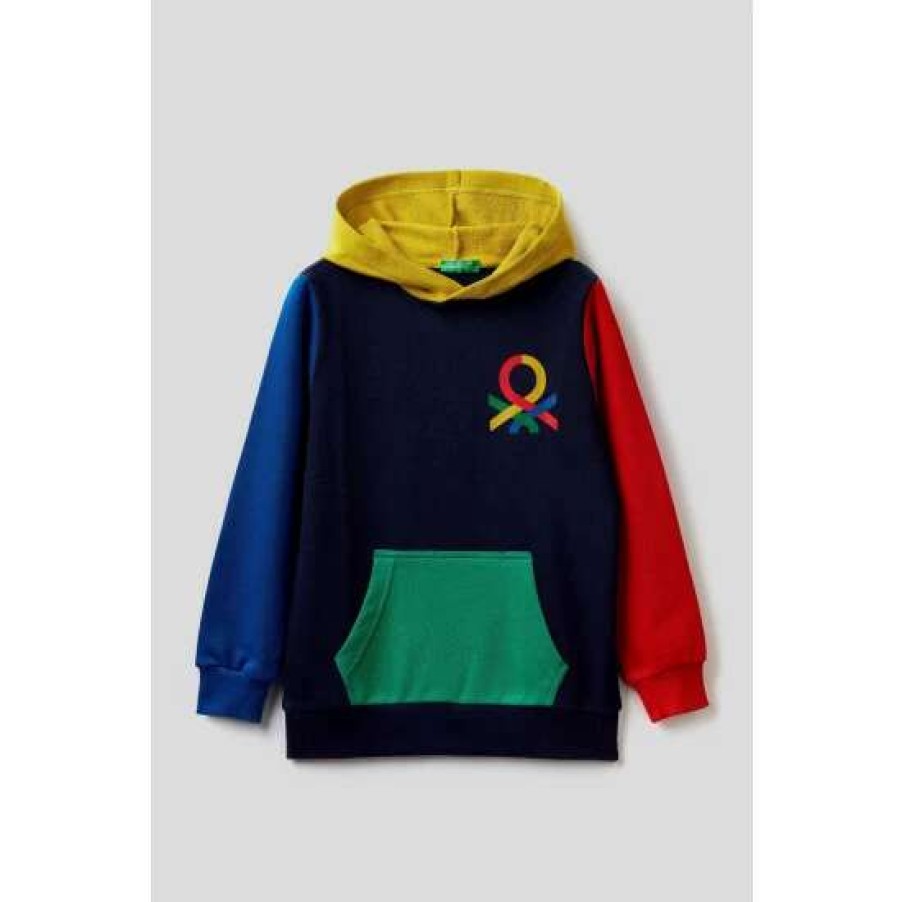 Hoodies * | Benetton Logo Hoodie