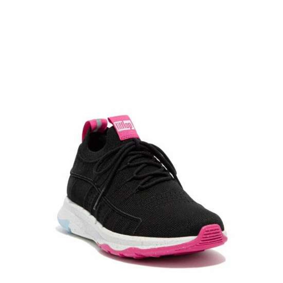 Trainers * | Fitflop Black Vitamin Knit Sports Trainers