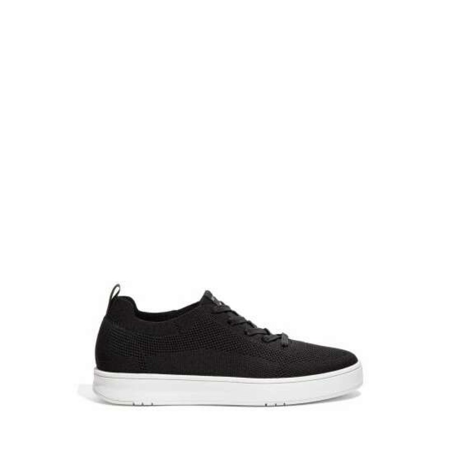 Trainers * | Fitflop Black Men'S Rally Multi-Knit Trainers