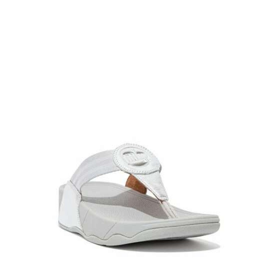 Sandals * | Fitflop Silver Walkstar Webbing Toe-Post Sandals