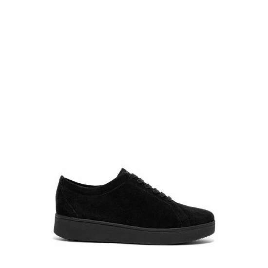 Trainers * | Fitflop Rally Black Suede Trainers