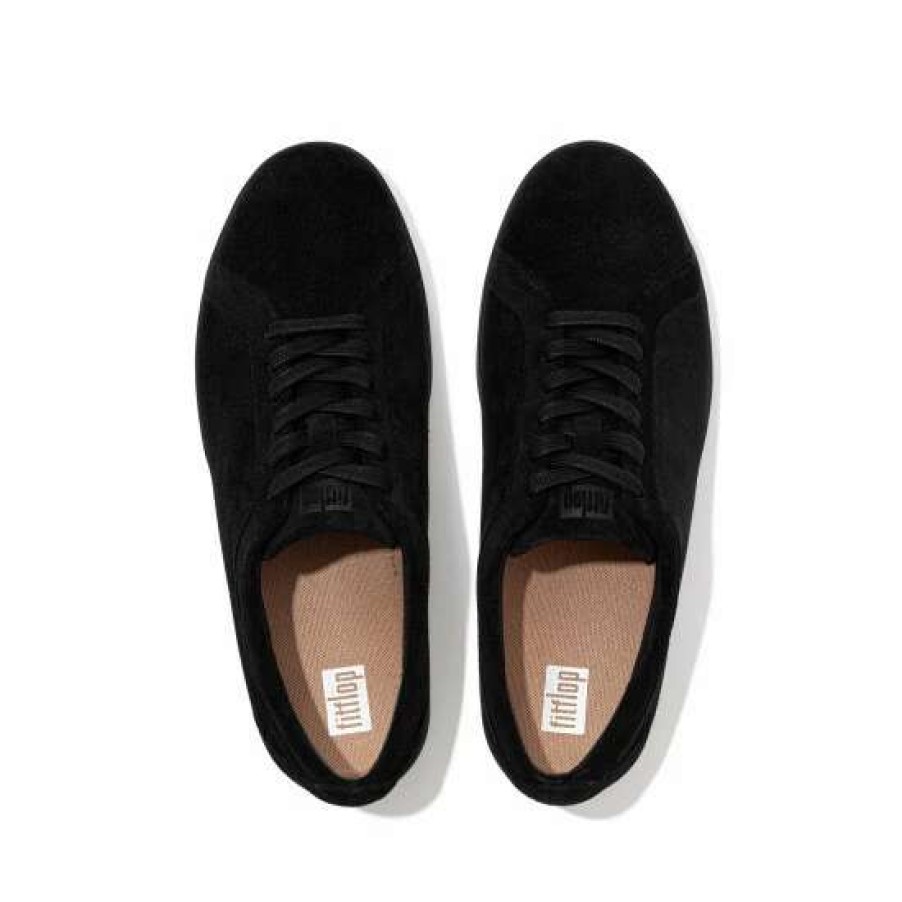 Trainers * | Fitflop Rally Black Suede Trainers