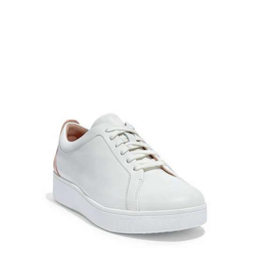 Trainers * | Fitflop White Rally Metallic Backtab Sneakers