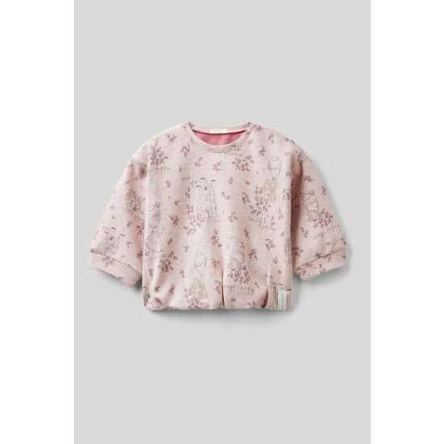 Tshirts * | Benetton Pink Japan Pattern T-Shirt