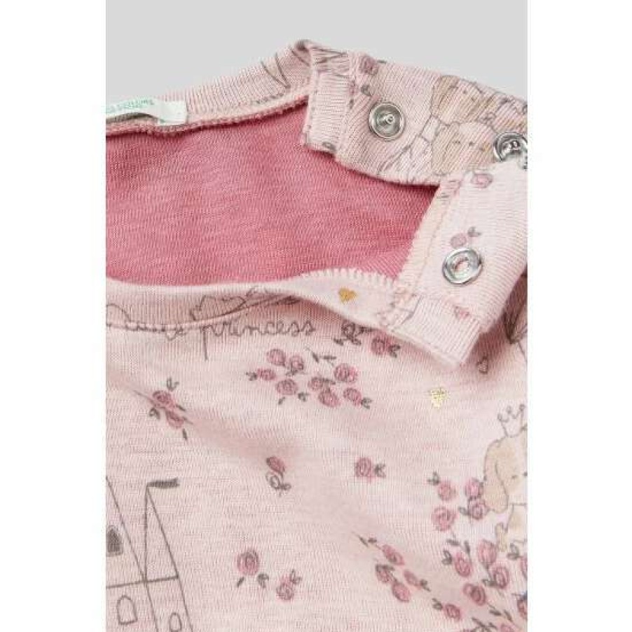 Tshirts * | Benetton Pink Japan Pattern T-Shirt