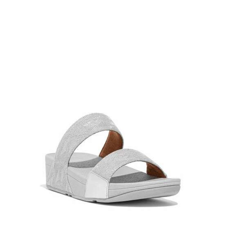 Sandals * | Fitflop Silver Lulu Glitz Slides