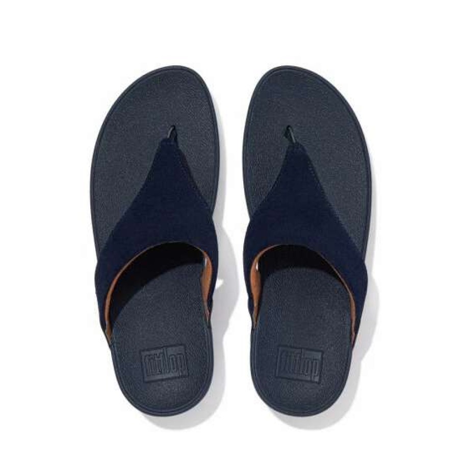 Sandals * | Fitflop Blue Lulu Suede Toe-Post Sandals