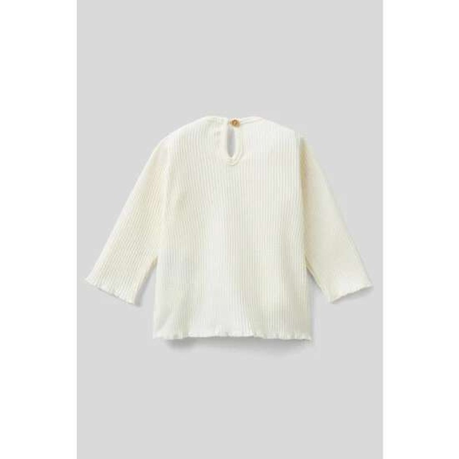 Tshirts * | Benetton Bow White T-Shirt