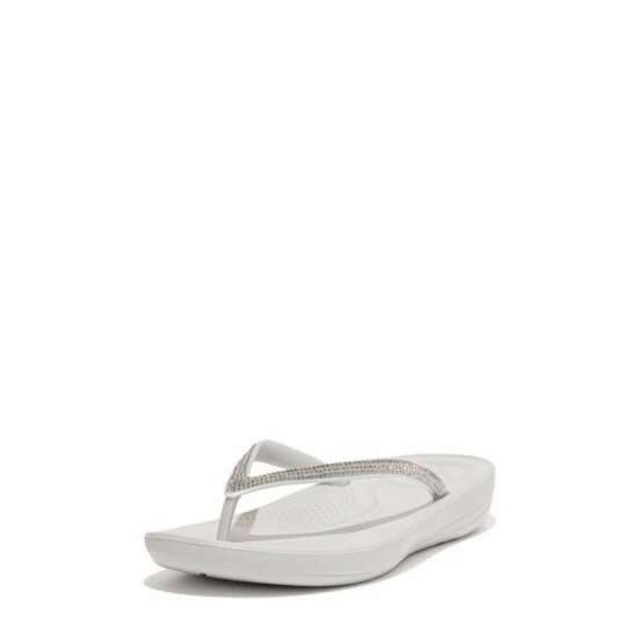 Sandals * | Fitflop Natural Iqushion Sparkle Flip Flops