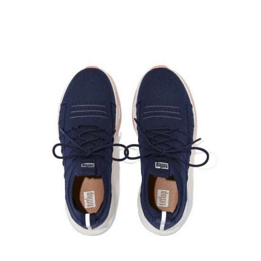 Trainers * | Fitflop Blue Vitamin Ff Knit Sport Trainers